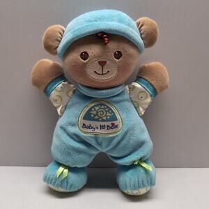 Fisher Price Blue Baby’s 1st First Bear Plush Stuffed Toy Rattle Lovey Doll